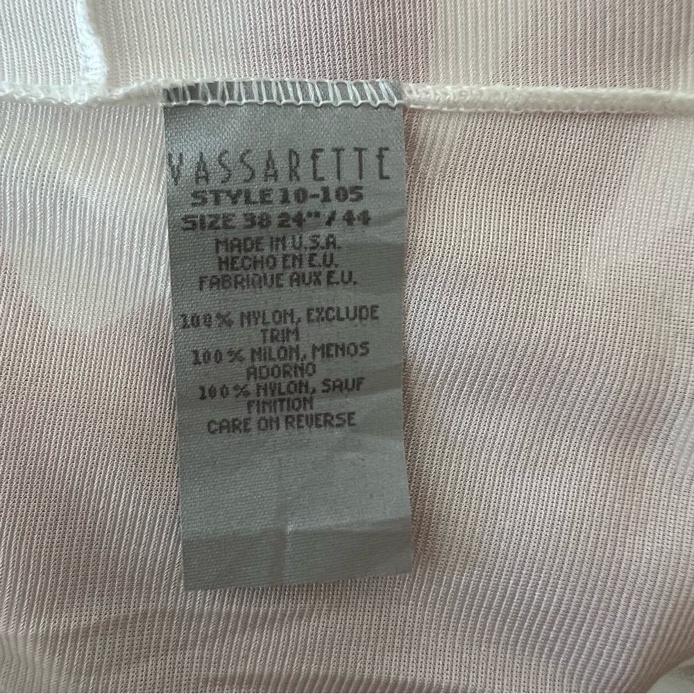 Vintage Vassarette Nylon Slip Dress Nightgown Style 10-105 SZ 38 24"/44 - Picture 7 of 11